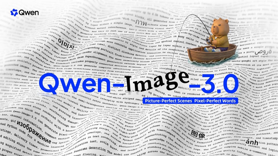 Qwen-Image-3.0: генератор изображений от Alibaba, который рендерит читаемый текст размером 10 пикселей