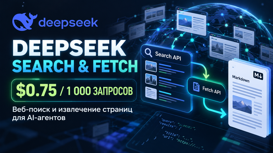 DeepSeek открыла Search & Fetch API — $0,75 за тысячу успешных запросов